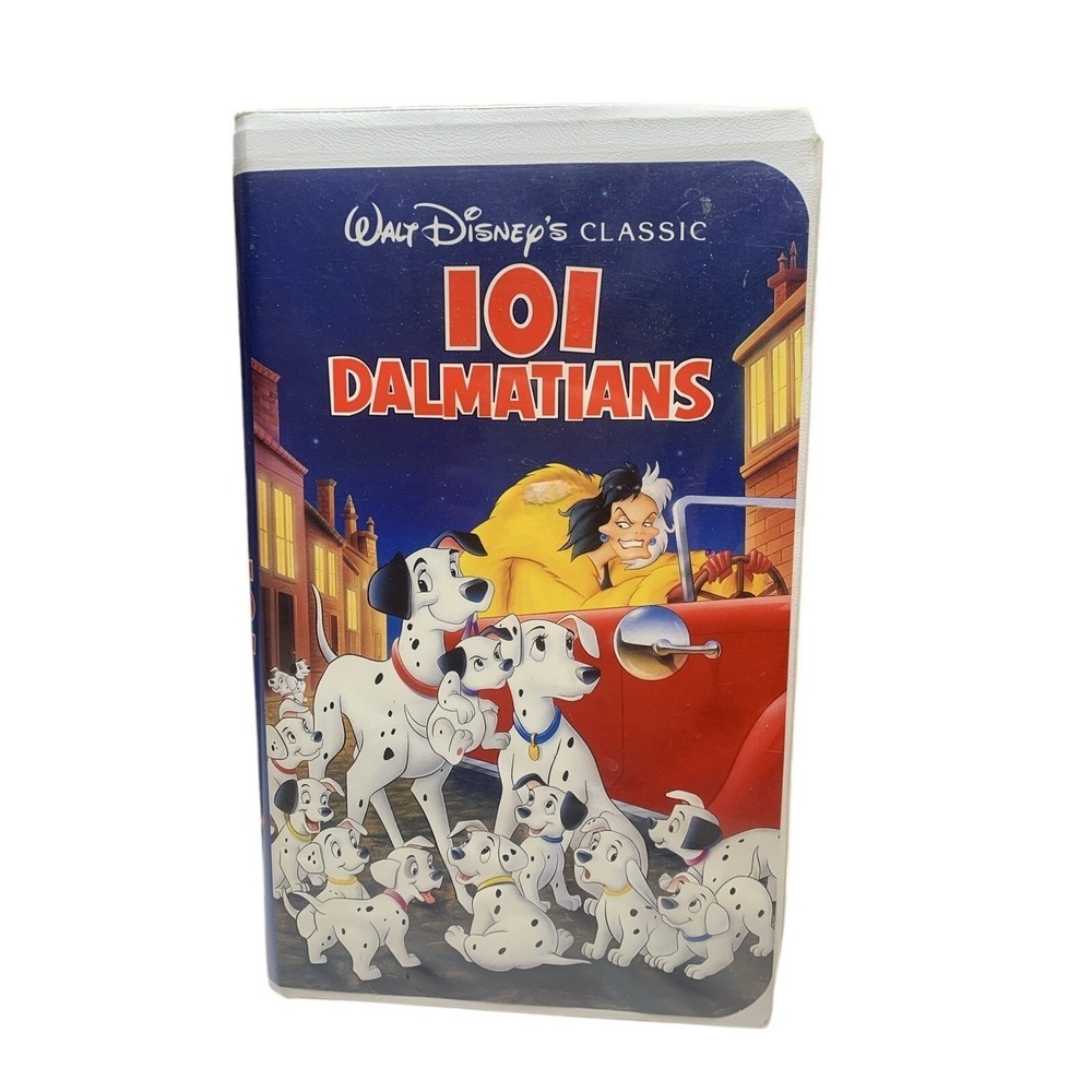 Vintage Disney Classic 101 Dalmatians VHS Black DIAMOND EDITION Clamshell Case